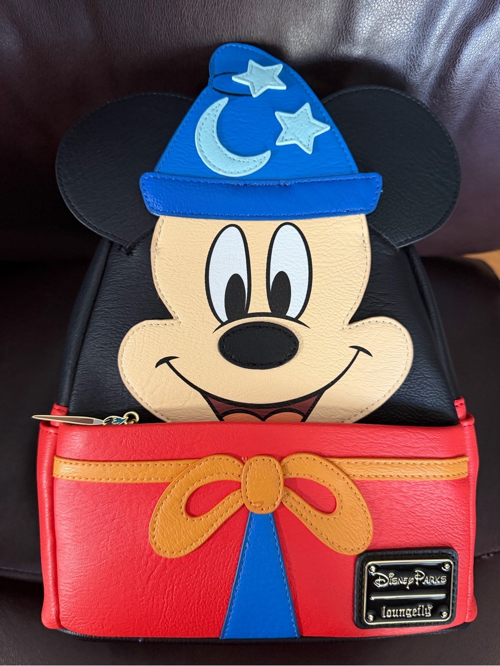 Loungefly Mickey Sorcerer Mini Backpack - Black/Red/Blue/Peach